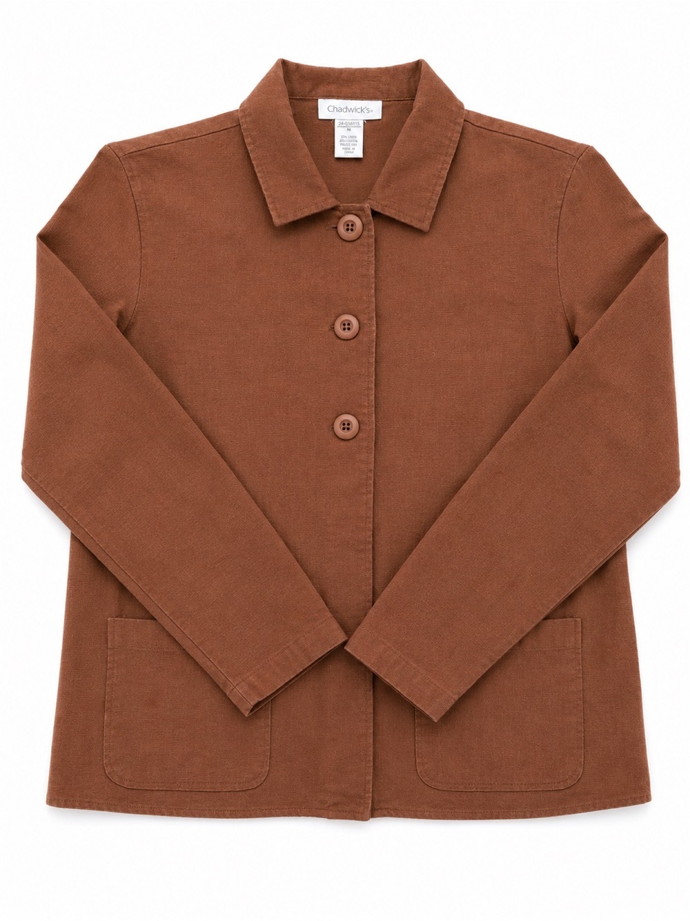 Chadwicks Women’s Rust-Brown Button Front Jacket